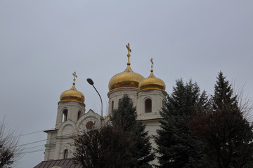 Exterior of the Spassky Cathedral. Founded in 1845. Pyatigorsk, Russia