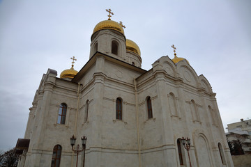 Obraz premium Exterior of the Spassky Cathedral. Founded in 1845. Pyatigorsk, Russia