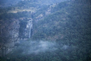 Natural waterfall in the himalayas