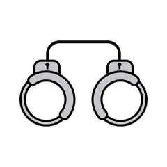 Handcuffs flat vector icon sign symbol