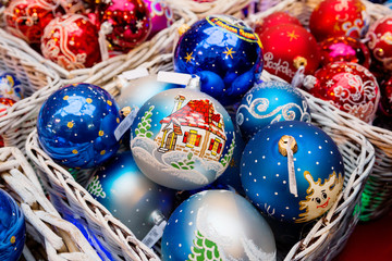 Fototapeta na wymiar Christmas toy. Magic, fabulous new year's holiday each person is associated with a Christmas tree decorated with Christmas toys.