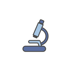 Microscope flat vector icon sign symbol