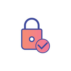 Padlock flat vector icon sign symbol