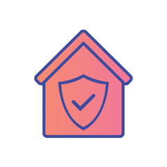 Protect home flat vector icon sign symbol