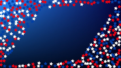 Colors of American Flag. USA Independence Day. . Invitation Background. Banner, Christmas and New Year card, Postcard, Packaging, Textile Print.