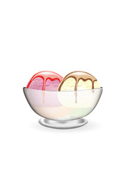 Ice cream glass. vector illustration