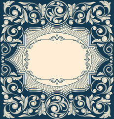 Vintage ornate art deco card