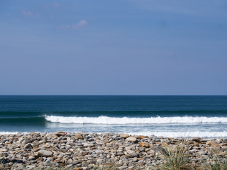 Irland Strand brechende Wellen in Strandhill in Sligo