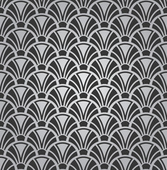 Black and white simple arc shapes pattern