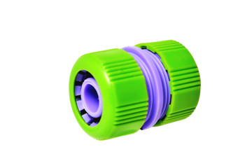 hose connector white background close-up