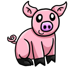 Obraz na płótnie Canvas Happy Pig
