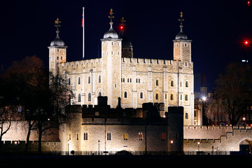 Fototapeta na wymiar La tour de Londres de nuit 