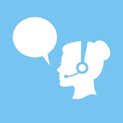 Профиль девушки в наушниках