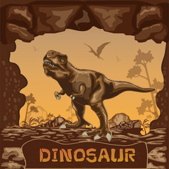 Dinosaur illustration Vector Concept