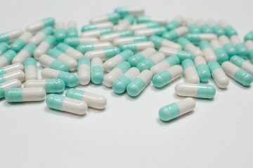 Assorted pharmaceutical medicine pills, tablets and capsules