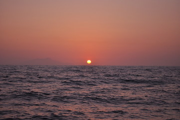 sunset at sea