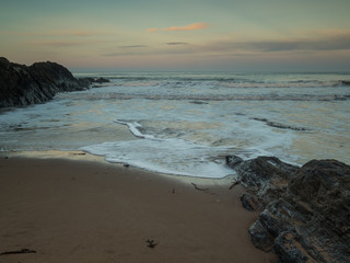 Fototapeta premium sunrise beach at Croyde bay in North Devon , England