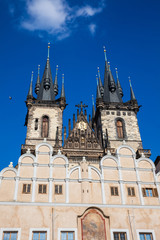 The Church of Mother of God before Tyn located at the old town square in Prague