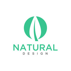 Vector logo of nature in linear style. Outline icon of simple landscape with trees, sun, fields - business emblems, badge for a travel, farming and ecology concepts, health, spa and yoga Center. - Vec