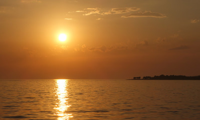 Sonnenuntergang auf der Segeltörn