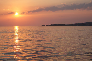 Sonnenuntergang auf der Segeltörn