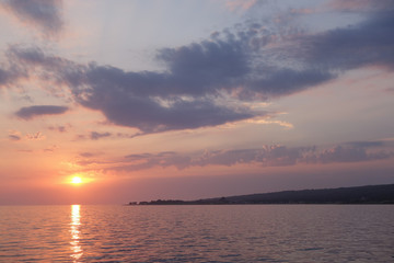 Sonnenuntergang auf der Segeltörn