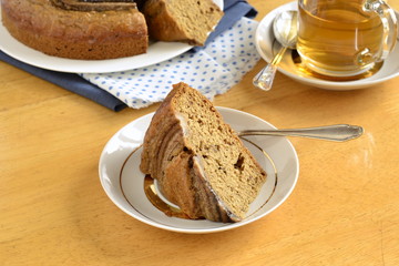 Banana pie, bread, vegetarian nutrition