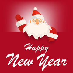 Happy New Year Holiday Poster. Vector Illustration.