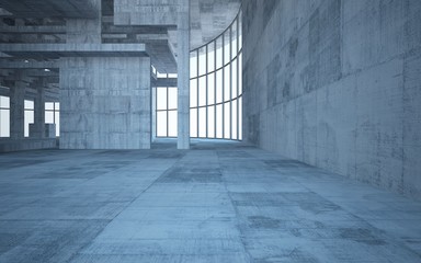 Empty dark abstract concrete room interior. 3D illustration. 3D rendering.