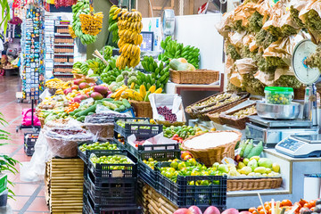 mixed vegetables in a store