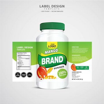 Bottle label, Package template design, Label design, mock up design label template