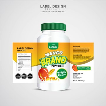 Bottle label, Package template design, Label design, mock up design label template