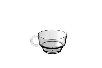 3D illustration of punch or toddy cup isolated on white - drinking glass render