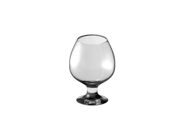 3D illustration of cognac chalice glass isolated on white - drinking glass render