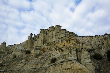 The scenic cliffs from Kula, Turkey