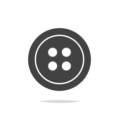 Clothing button icon vector isolated