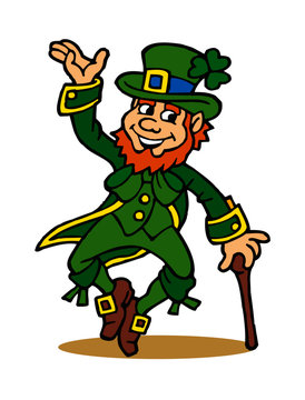 Saint Patrick Leprechaun symbol of Ireland clipart