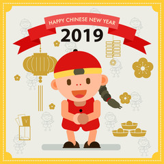 Chinese new year design elements template