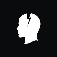 Профиль головы человека и боль