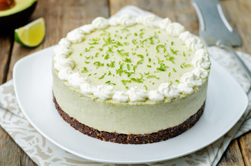 avocado lime cheesecake