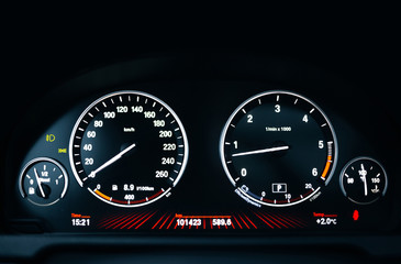 Modern car dashboard with adjustment