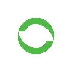green circle curves logo vector