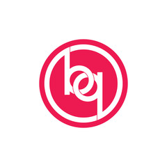 Fototapeta premium letters bq linked circle logo vector