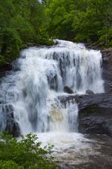 Bald River Falls after a heavy rainfall with a shorter shutter speed to stop the motion of the water
