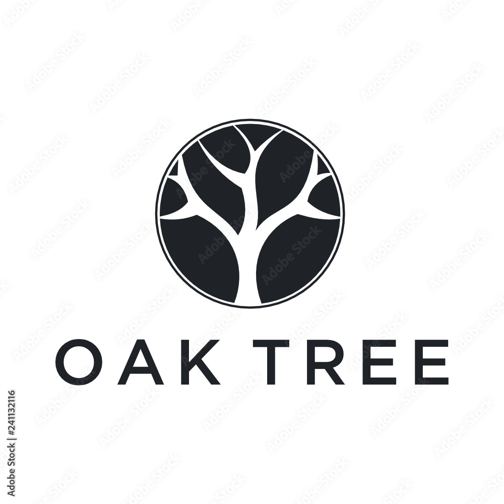 Poster Abstract elegant tree flower line logo icon vector design. Universal creative premium solid symbol. Graceful lined vector sign. - Vector