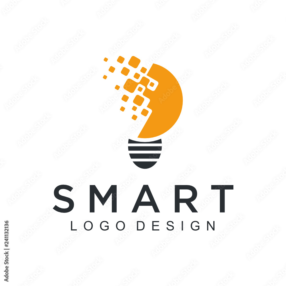 Aufkleber Smart Logo Concept Vector. Lightbulb Icon Design and business card template - Vector