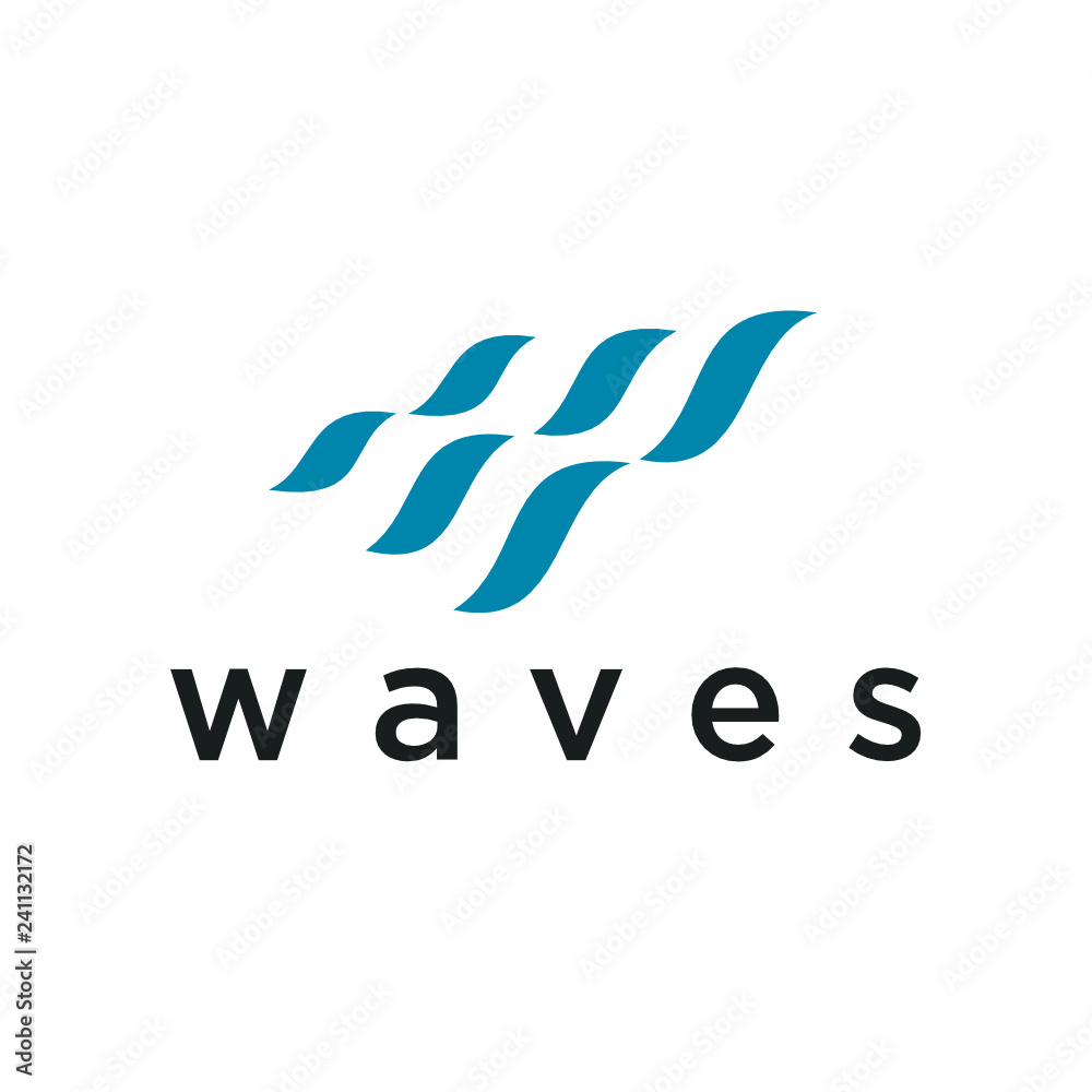 Aufkleber abstract premium linear vector logotype. motion wave flow logo symbol. - vector