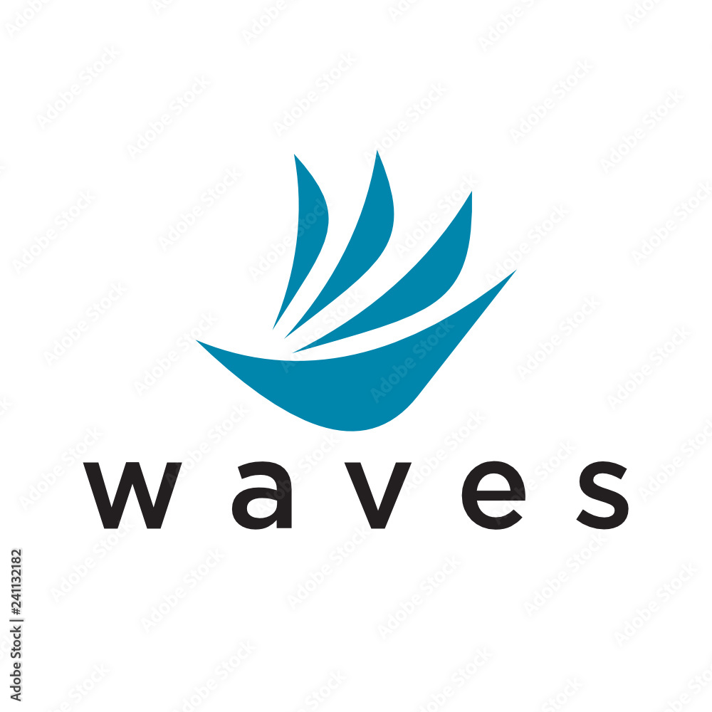 Aufkleber abstract premium linear vector logotype. motion wave flow logo symbol. - vector
