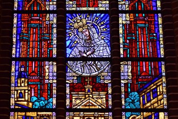 Stained-glass window. 