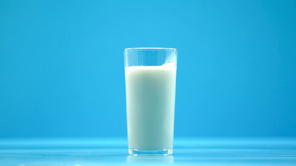 Glass of milk on table, healthy nutrition, dairy product, organic breakfast